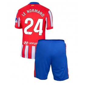 Dětské fotbalový komplet Atletico Madrid Robin Le Normand #24 Domácí košile 2024-25 Krátkým Rukávem